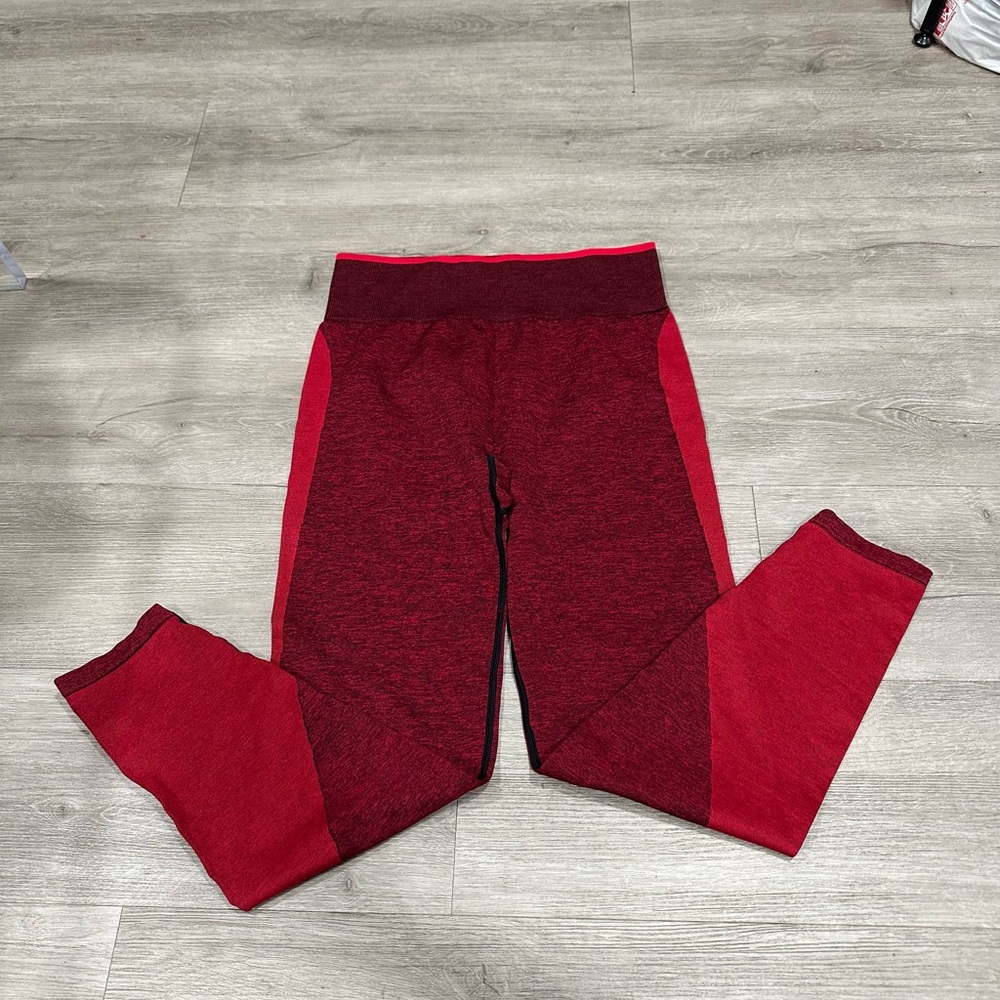 Victoria's Secret Two-Tone Red Leggings